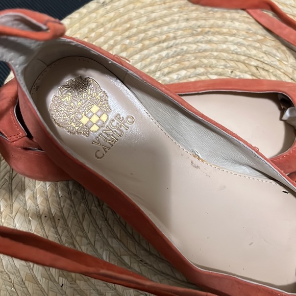 Vince Camuto leather Suede Ankle Tie Flat Loafer Size 7.5 - Picture 4 of 6